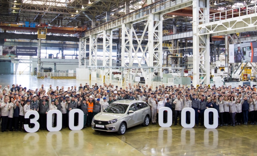 LADA – выпущено 300 000 автомобилей LADA Vesta
